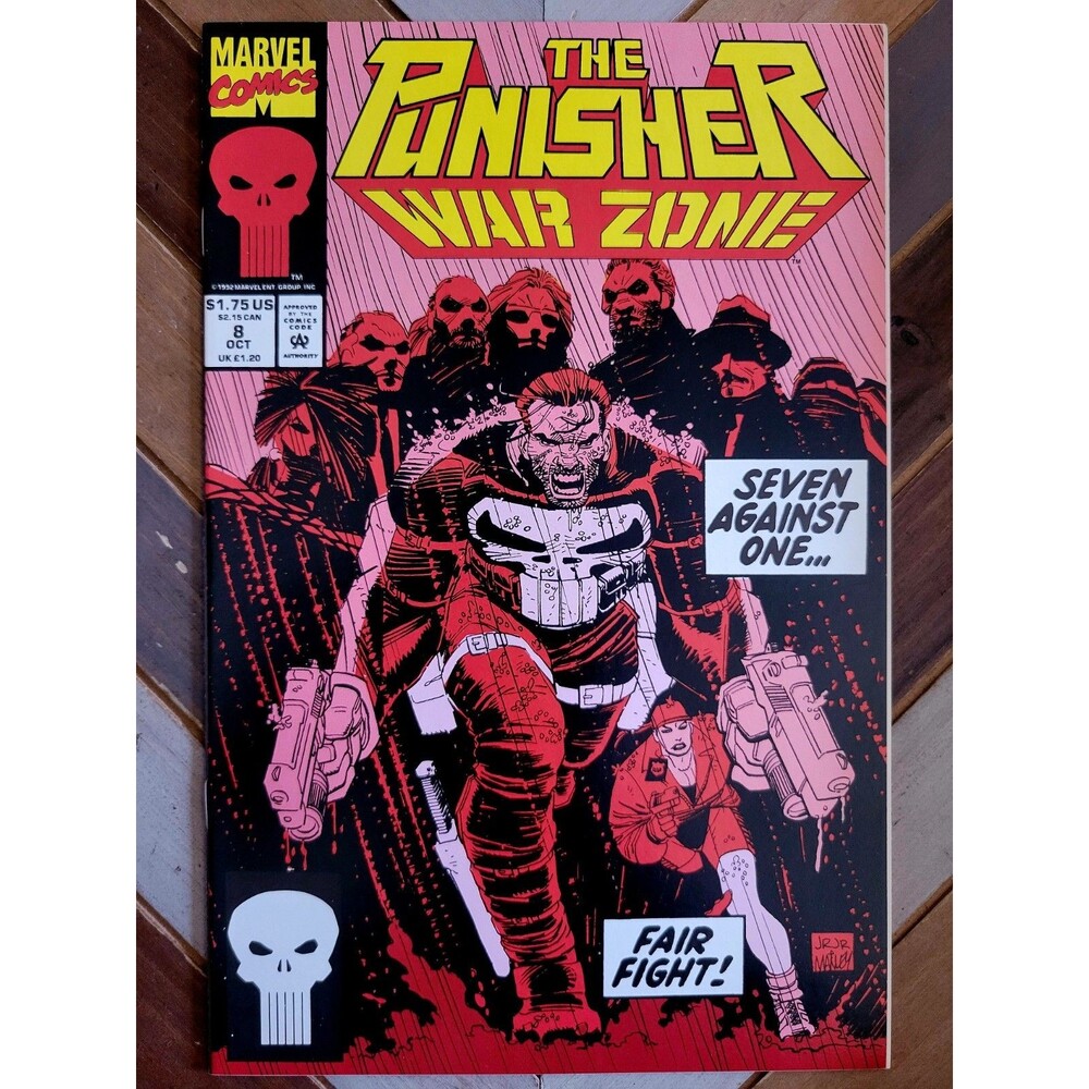 Punisher: War Zone #8 VF+ (1992) John Romita Jr. Artwork "Hunting Ground" 8.5